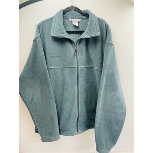 Columbia Men's XXL Long Sleeve Full Zip Up Mock Neck Jacket Green